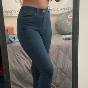 dark blue skinny jeans from pacsun